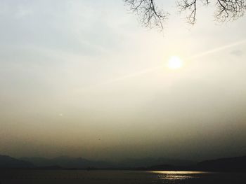 Scenic view of sunset over sea