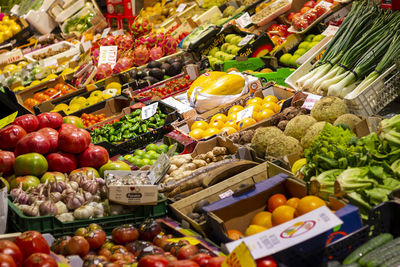 Fruits for sale at market stall