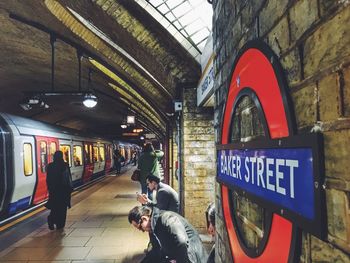 People sitting in train