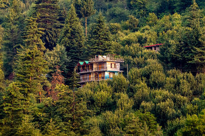 Beautiful wooden houses in mountain