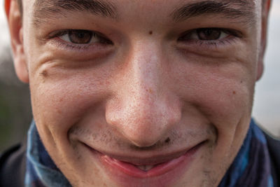 Close-up portrait of a smiling man