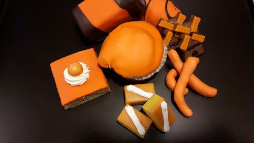 High angle view of food