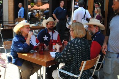 People sitting on table