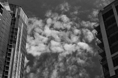 Low angle view of buildings against sky