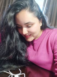 Portrait of beautiful young woman