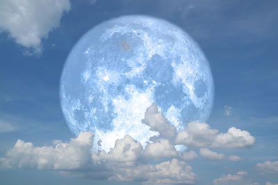 Digital composite image of clouds in sky
