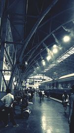 People in parking lot