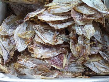 Close-up of dried for sale in market