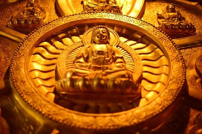 Close-up of carving on wall