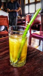 Close-up of drink on table