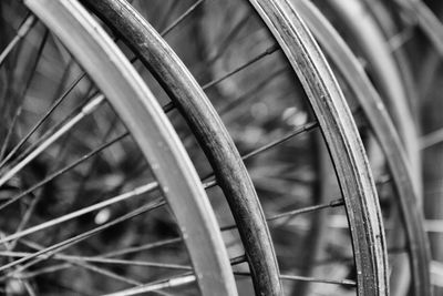 Cropped image of bicycle wheel