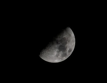 Close-up of moon against black background