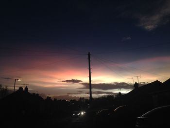 City street at sunset