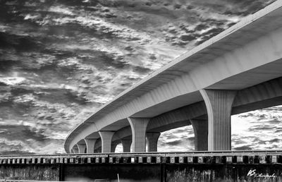 Low angle view of bridge against sky