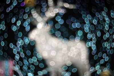 Defocused image of illuminated lights