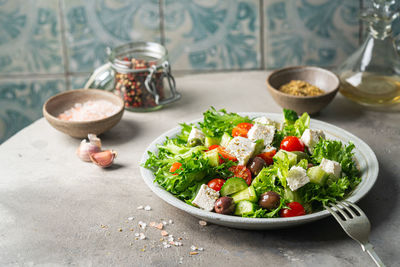 Close-up of food in bowl on table