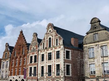 Low angle view of buildings against sky