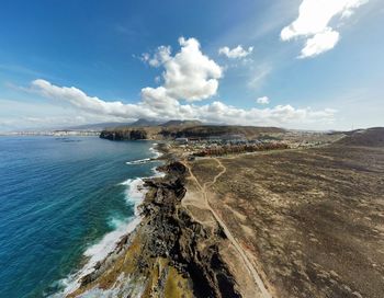 Panoramic view of beach against sky