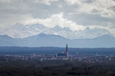 View of church in city