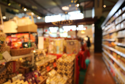 Various food for sale at supermarket