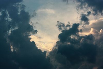 Low angle view of cloudy sky