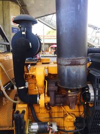 High angle view of train on railroad track