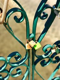 Close-up of padlocks