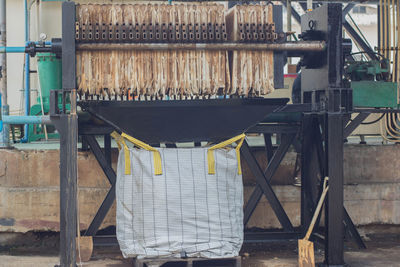 Clothes drying on wooden floor