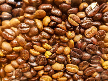 Full frame shot of roasted coffee beans