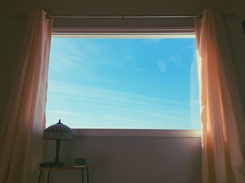 View of sky seen through window