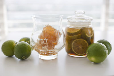 Close-up of fruits in water