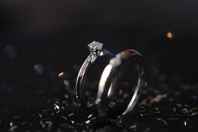 Close-up of wedding rings