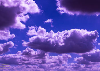 Low angle view of clouds in sky