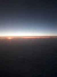Scenic view of landscape against sky during sunset
