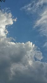 Low angle view of cloudy sky