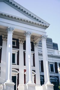 Low angle view of historic building against sky