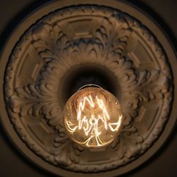 Close-up of illuminated lamp