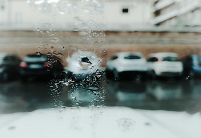 Raindrops on glass window