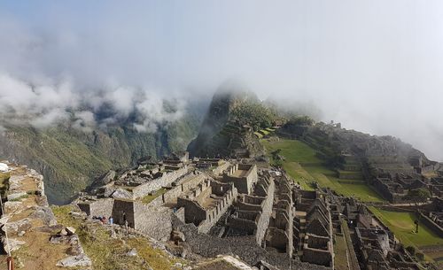 Panoramic view of old building against sky