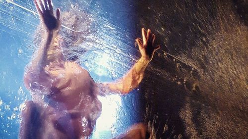 Reflection of trees in water