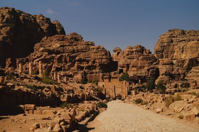 Rock formations against sky