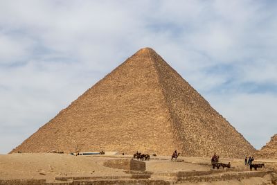 Low angle view of built structures against sky