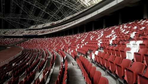 Empty seats in stadium