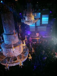 Illuminated city at night