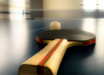 Close-up of ball on table