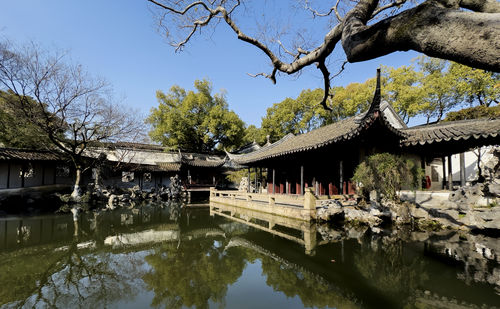 Retreat and reflection garden in tongli water town in wujiang district of suzhou, china