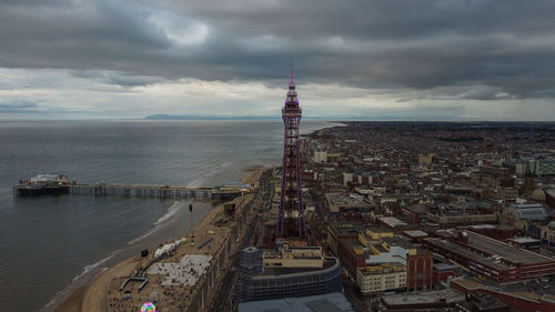 Blackpool tower in a moody day