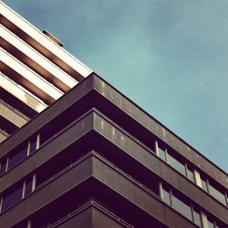 Low angle view of modern building against sky