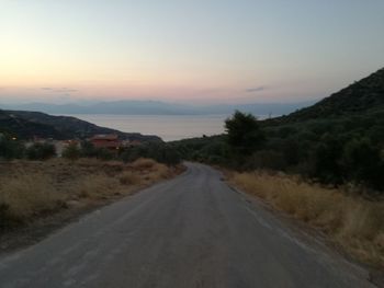 Country road at sunset