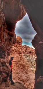 Man standing on rock